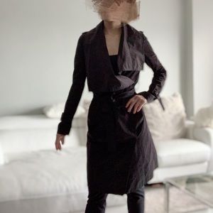 BCBG MAXAZRIA Olivia Trench Coat in Black